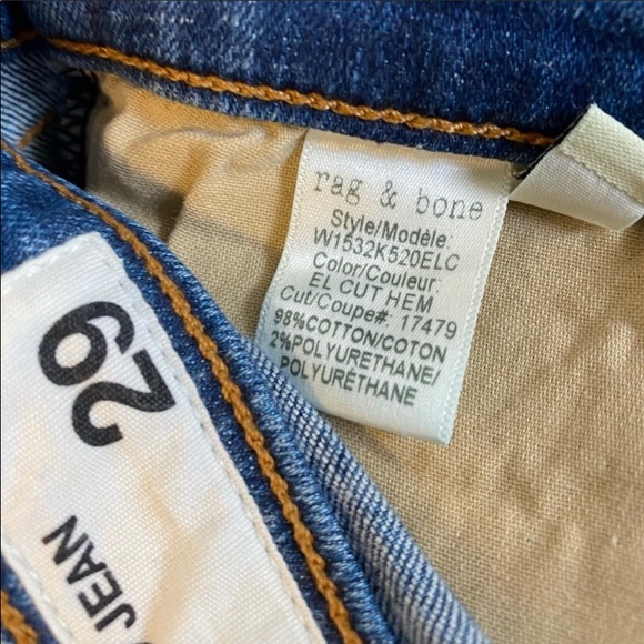 Rag and Bone High Rise Skinny El cut hem Jeans - Picture 6 of 14
